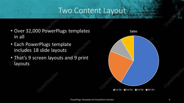 Two Content presentation slide layout