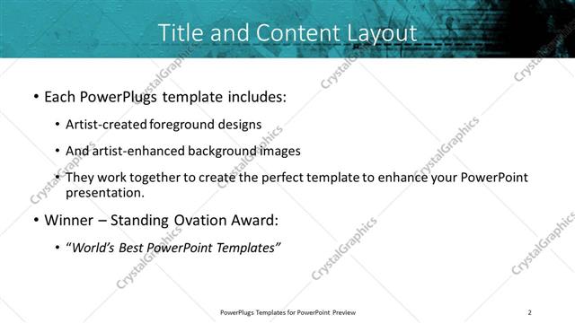 Title and Content presentation slide layout