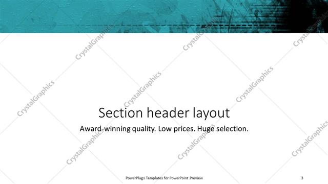 Section Header presentation slide layout