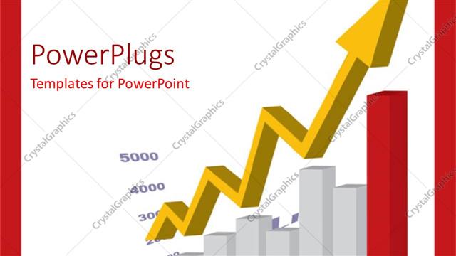  Presentation with investment - A grwoth arrow with a grwoth table and white background