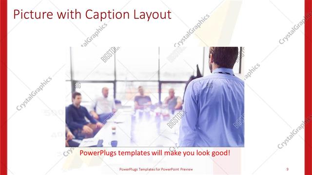 Picture with Caption presentation slide layout