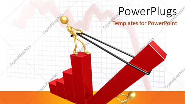  Presentation with bar - A grwoth graph with white background and place for text