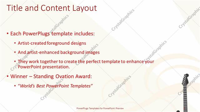 Title and Content presentation slide layout