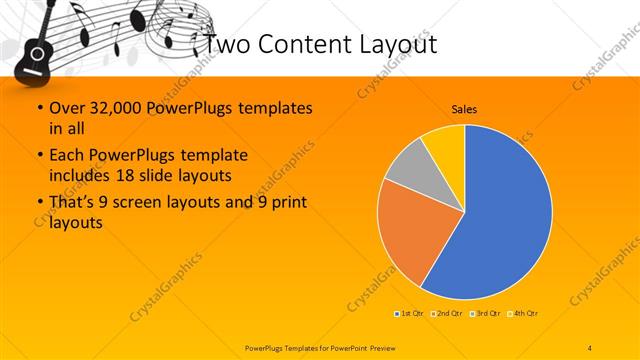 Two Content presentation slide layout