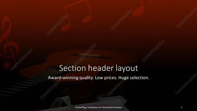 Section Header presentation slide layout