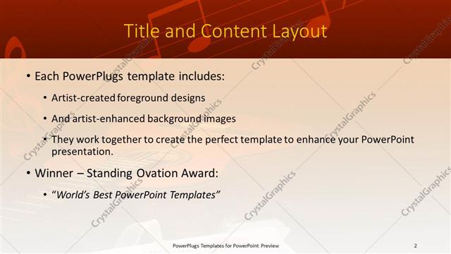 Title and Content presentation slide layout