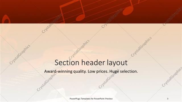 Section Header presentation slide layout