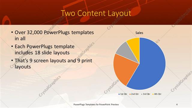 Two Content presentation slide layout