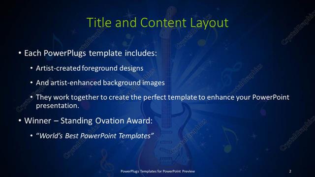 Title and Content presentation slide layout