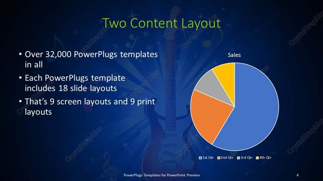 Two Content presentation slide layout