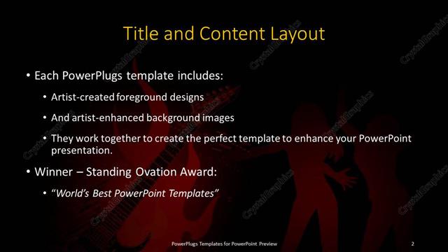 Title and Content presentation slide layout