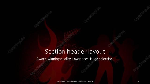 Section Header presentation slide layout