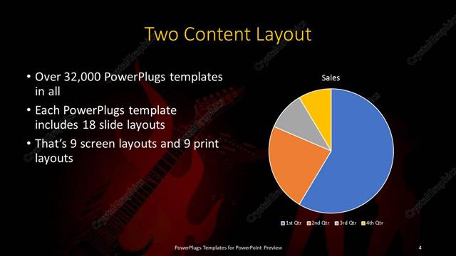 Two Content presentation slide layout