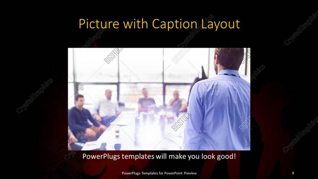 Picture with Caption presentation slide layout