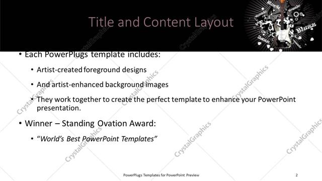 Title and Content presentation slide layout