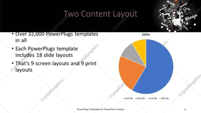 Two Content presentation slide layout