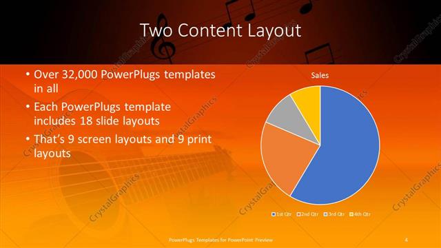 Two Content presentation slide layout