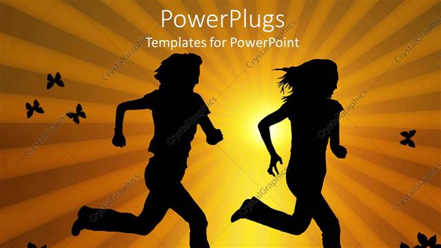  Presentation with running - A guy and a girl running together