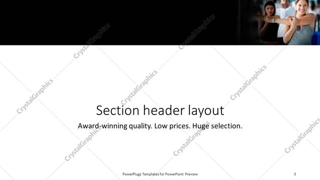 Section Header presentation slide layout