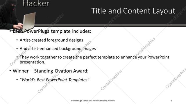 Title and Content presentation slide layout