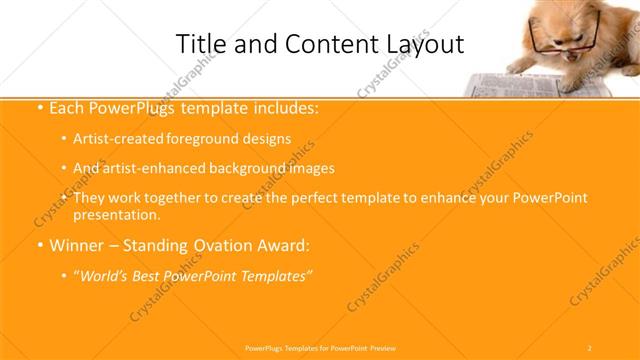 Title and Content presentation slide layout