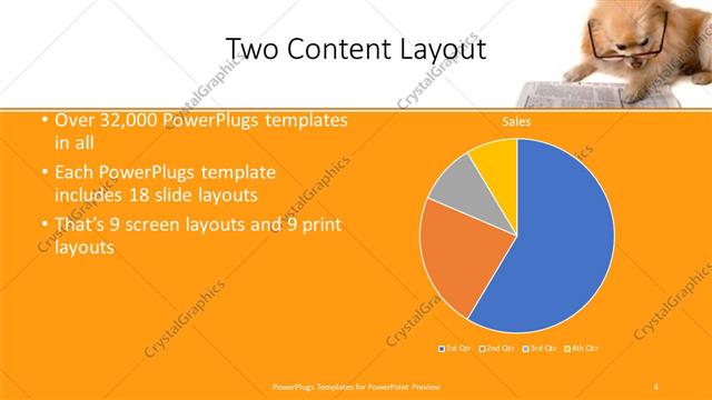 Two Content presentation slide layout