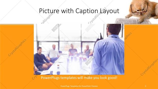 Picture with Caption presentation slide layout