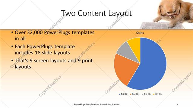 Two Content presentation slide layout