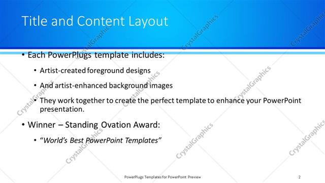 Title and Content presentation slide layout