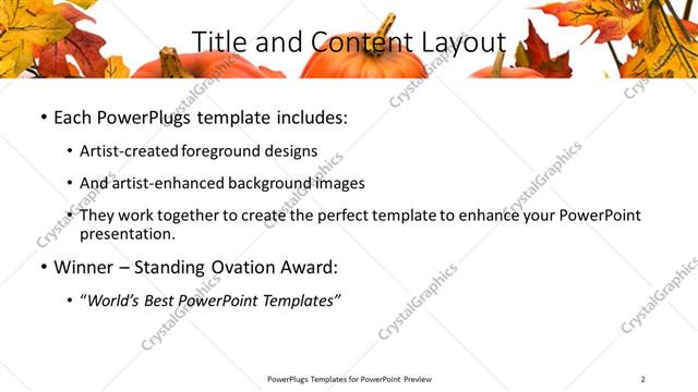 Title and Content presentation slide layout