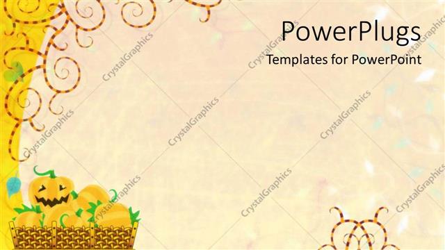  Presentation with festival - Halloween background with a pumpkin smiling devilishly