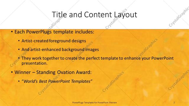 Title and Content presentation slide layout