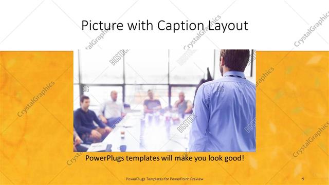Picture with Caption presentation slide layout