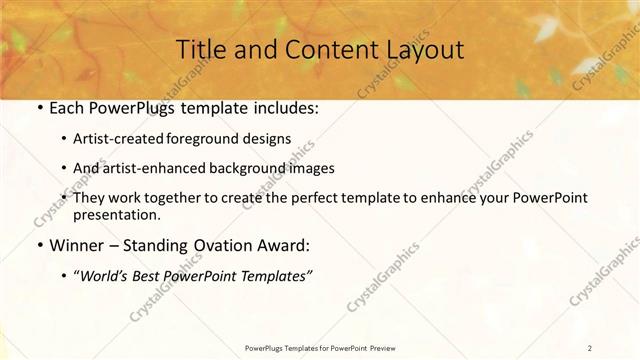 Title and Content presentation slide layout