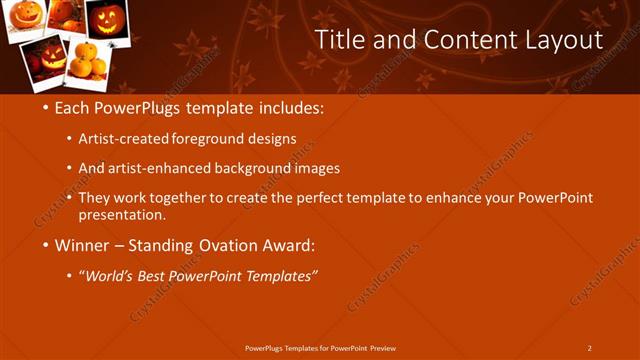Title and Content presentation slide layout