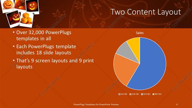 Two Content presentation slide layout