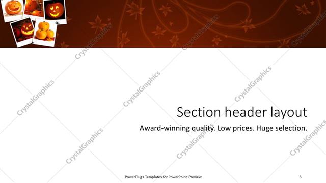Section Header presentation slide layout