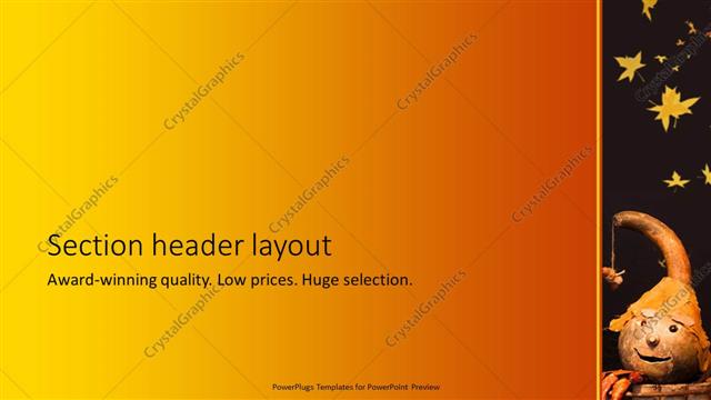 Section Header presentation slide layout