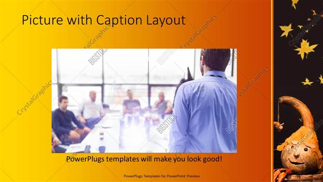 Picture with Caption presentation slide layout