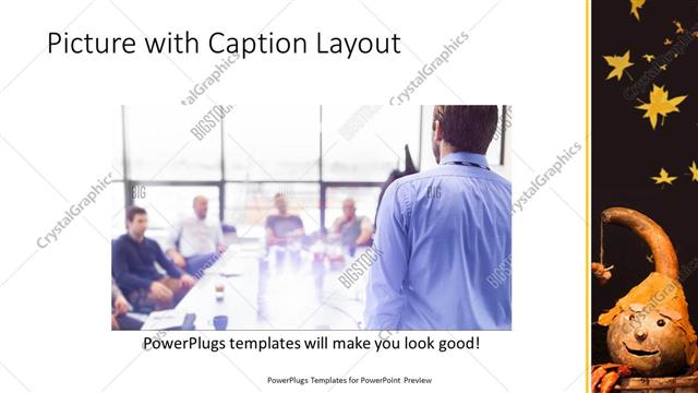 Picture with Caption presentation slide layout