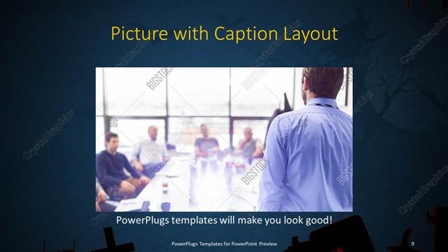 Picture with Caption presentation slide layout
