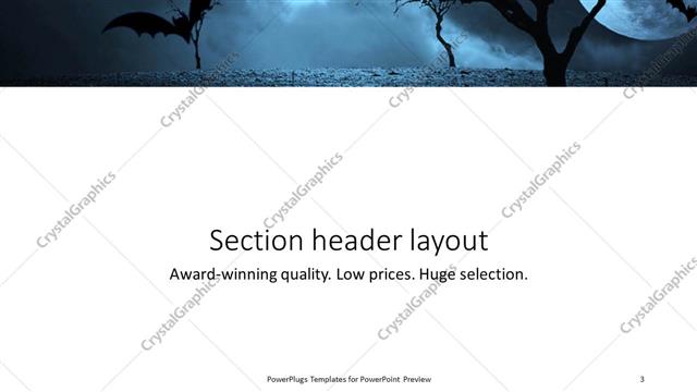 Section Header presentation slide layout