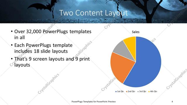 Two Content presentation slide layout