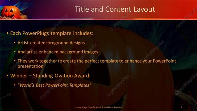 Title and Content presentation slide layout