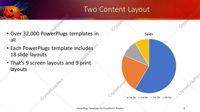 Two Content presentation slide layout