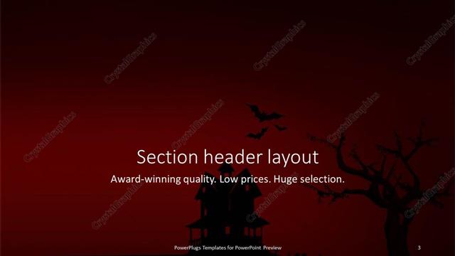 Section Header presentation slide layout