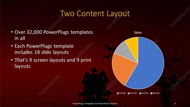 Two Content presentation slide layout