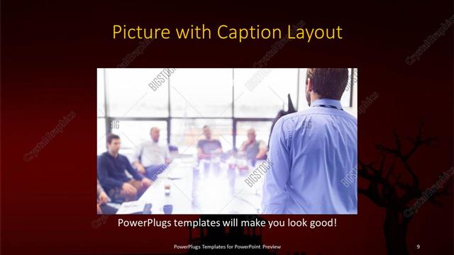 Picture with Caption presentation slide layout