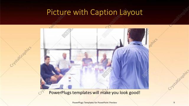 Picture with Caption presentation slide layout