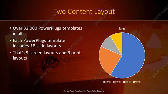 Two Content presentation slide layout